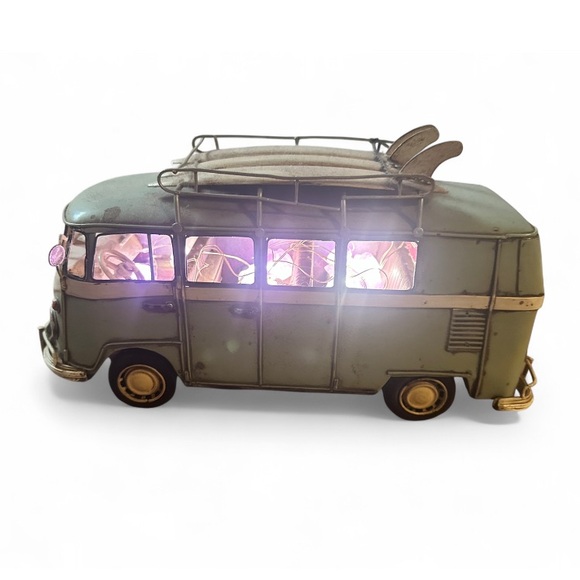 Vintage Y2K Detailed Lighted VW bus with surfboards model #retro #minibus - Picture 1 of 8